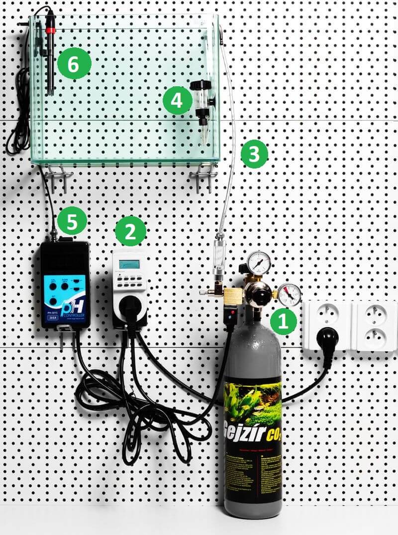 zapojení akvarijního co2 setu s elektromagnetem